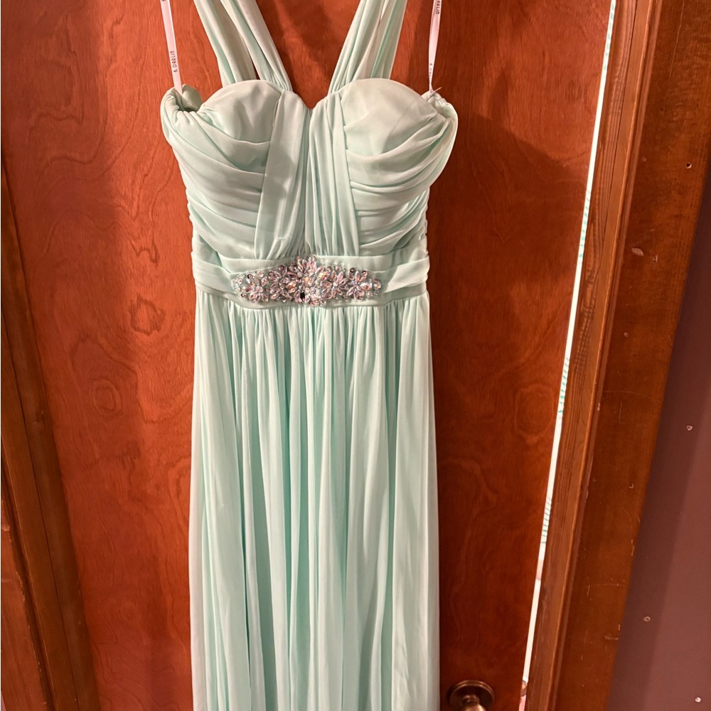 B Darlin Light Green Prom Dress